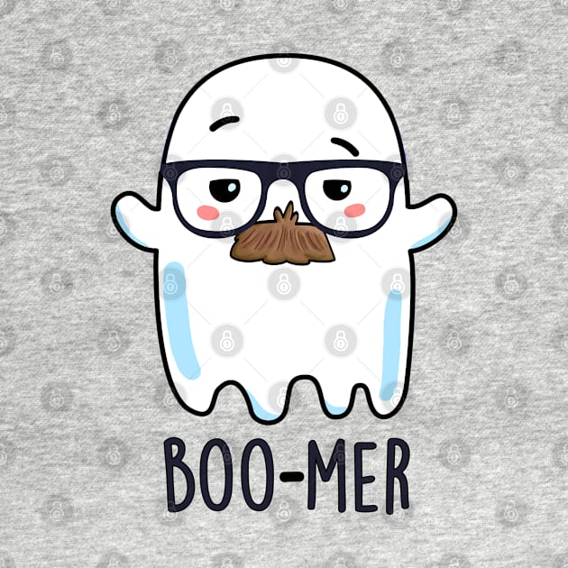 Boo-mer Cute Middle Aged Ghost Pun by punnybone